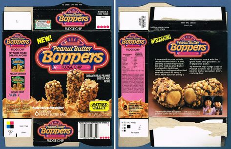 Peanut Butter Boppers - 1985 | by Waffle Whiffer Peanut Butter Boppers Recipe, Nature Valley, General Mills, Vintage Food, Vintage Recipes, Food Packaging, Memory Lane, Another One, Pops Cereal Box