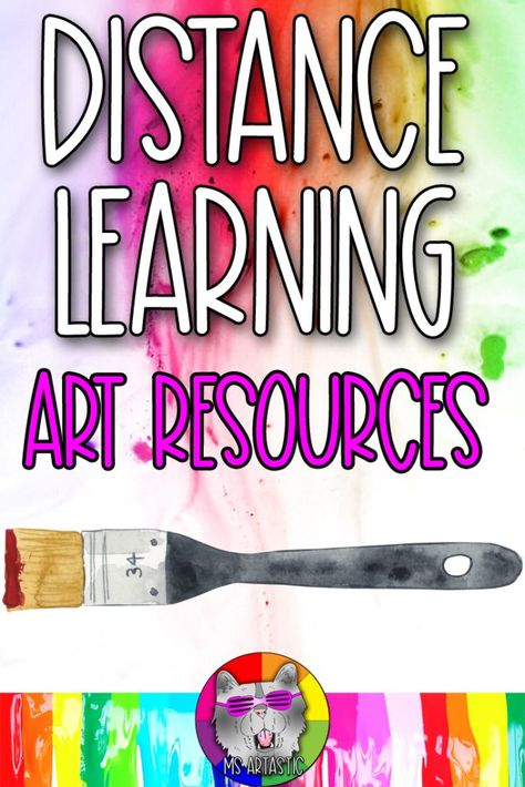 Distance Learning Art Resources for your Students – Ms Artastic | Art Project Tutorials, Lessons, and Resources for Kids Art Education Projects, Learning Art, Art Education Lessons, Art Projects For Teens, Art Projects For Adults, Toddler Art Projects, Art Resources, Art Curriculum, Elementary Art Projects