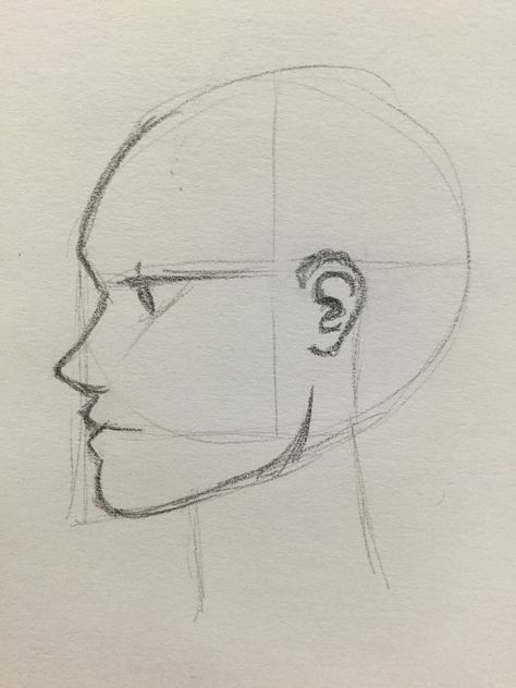 Sketched Faces Simple, Guy Profile Drawing, Profile Sketch Tutorial, How To Draw A Simple Face, Drawing Face Profile, How To Draw Side Profile Face, How To Draw People From The Side, Side Profile Sketch Tutorial, Sketch Face Easy