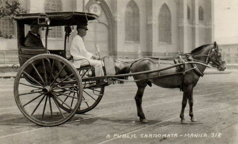 New Manila, Philippine Islands, Philippines Culture, Horse Carriage, Postcard Collection, San Sebastian, Street Scenes, Santa Maria, Real Photos