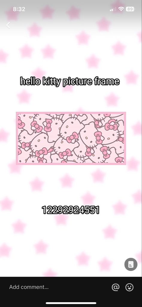 Cafe Hello Kitty, Hello Kitty Theme, Royale High Journal Ideas, Kitty Theme, Bloxburg Decals Codes Aesthetic, Hello Kitty Bedroom, Preppy Decal, Blocksburg Room Ideas￼, Pic Code