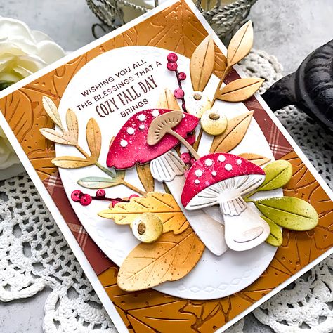 {Flutter} by Atomicbutterfly: Cozy Fall Days Honey Bee Stamps Cards, Mushroom Cards, Verve Stamps, The Greetery, Papertrey Ink Cards, Autumn Cards, Deepest Sympathy, Birthday Sentiments, Christmas Challenge