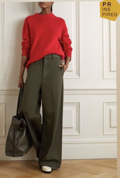 Western Winter Fashion, Red Sweater Outfit, Western Winter, Loulou Studio, Fall Winter Trends, 2023 Trends, Copenhagen Fashion Week, Winter Trends, Red Outfit