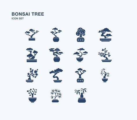 Bonsai Tattoo Minimalist, Bonsai Tattoo, Tattoo Minimalist, Bonsai Tree, Logo Designs, Icon Set, Brand Identity, Vector Art, Vector Free