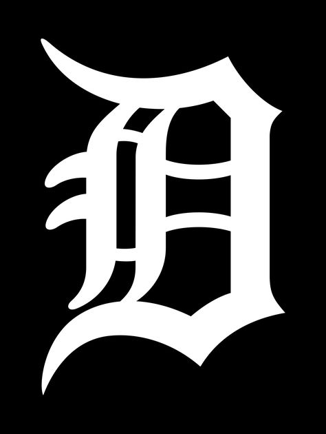 Detroit Logo, Detroit Tigers Logo, Old English D, Cool Chest Tattoos, D Tattoo, Chest Tattoos For Women, Mlb Logos, Chest Piece Tattoos, Tiger Logo