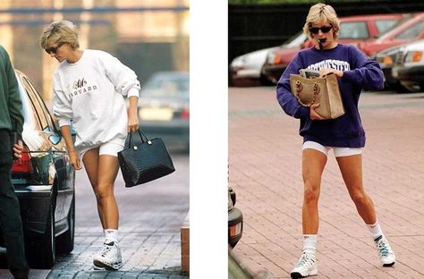 Diana Style, 90s Shoes, Sandals Steve Madden, Neon Shorts, First Date Outfits, Princess Diana Fashion, Iconic Shoes, Sneakers Platform, Dark Dress