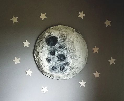 How to Make a Paper Mache Moon Wall Hanging : 9 Steps (with Pictures) - Instructables Paper Mache Stars, How To Make A Moon, Paper Mache Moon Diy, Paper Mache Moon, Paper Mache Wall Art, Paper Mache Mix, Sleep Art, Moon Craft, Diy Moon