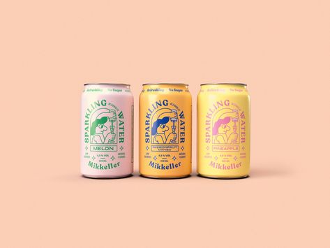 Mikkeller Sparkling Alcoholic Water by Luke Cloran Beer Packaging Design, Beer Label Design, Drinks Packaging Design, Bottle Design Packaging, Alcohol Packaging, Beer Packaging, Beer Design, Drinks Design, Food Packaging Design