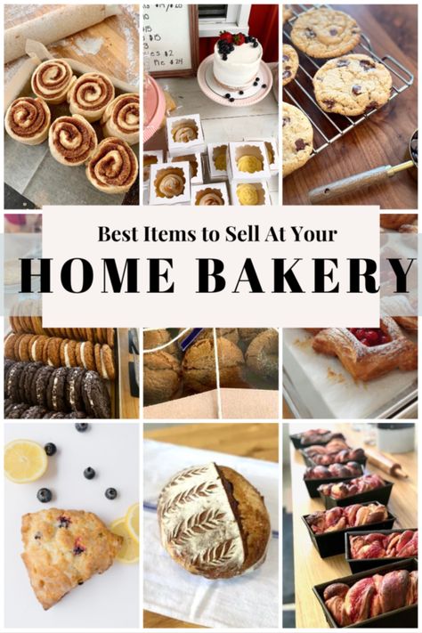 I have compiled a list of items that can be made under most cottage food laws, have good profit margins, and have done well at my micro bakery, the Flour Barn.  What to sell at a Farmers Market. What to sell at farmers market ideas. What to sell at a farm stand. Home bakery what to sell. Home Bakery Business. Home bakery ideas. How to make money at home. How to make money baking. Micro Bakery. Home bakery business plan. Cottage Food Laws, Shelf Stable Bakery Items, Bread Selling Ideas, Top Bakery Items, Baked Items To Sell, Starting An At Home Bakery, Bakery Best Sellers, Bakery Must Haves, Baking Side Hustle