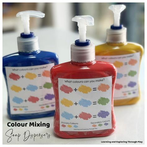 Colour Mixing Activities, Colour Mixing Chart, Inhome Daycare, Art Stations, Mixing Primary Colors, Color Mixing Chart, Craft Station, Preschool Colors, Fun Activities For Toddlers