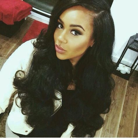 Peruvian Hair Weave, Fun Hairstyles, Curly Weave, Waves Curls, Hairstyle Inspiration, Sew Ins, Malaysian Hair, Hair Laid, Long Black Hair