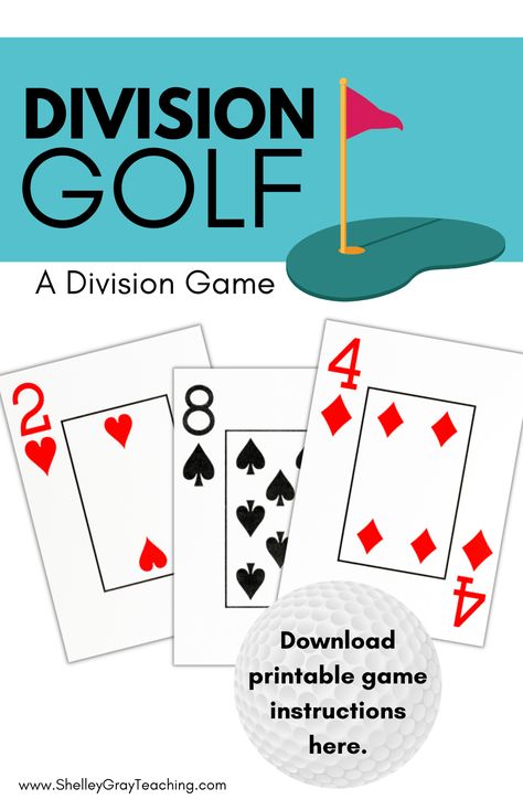 Here is a division game that students love as they learn more complex division skills such as remainders. This game involves strategy and number sense, keeping students engaged and eager to play. Download the FREE printable instructions here! You'll find more math games for your math class at Shelley Gray Teaching. Division Lessons 3rd Grade, Grade 5 Math Games, Math Division Activities, Division Activities 3rd Grade, Math Games Grade 4, Hands On Division Activities, Division Projects, Math Card Games For Kids, Division Teaching Ideas