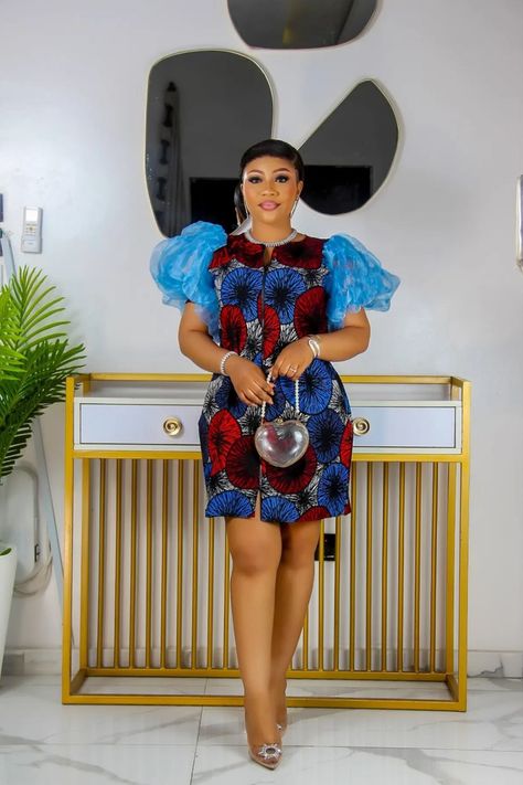 Akara Classic Short Gown, Ankara Short Gown Styles 3yards, Short Gown Style, Gown Ankara, Short Gown Styles, Ankara Short, Ankara Short Gown Styles, Ankara Gowns, Ankara Gown