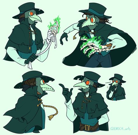 Plague Doctor Character Art, Apothecary Character Design, Mad Doctor Character Design, Dnd Plague Doctor, Bandit Character Design, Plague Doctor Character Design, Plague Doctor Character, Crow Character Design, Plague Doctor Oc