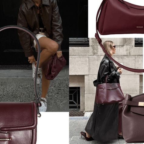 The Round Up: Burgundy Bags Burgundy Bag Outfit, The Round Up, City Breaks Europe, Burgundy Bag, Bag Outfit, Cherry Cola, Fall 24, Denim Trends, City Travel