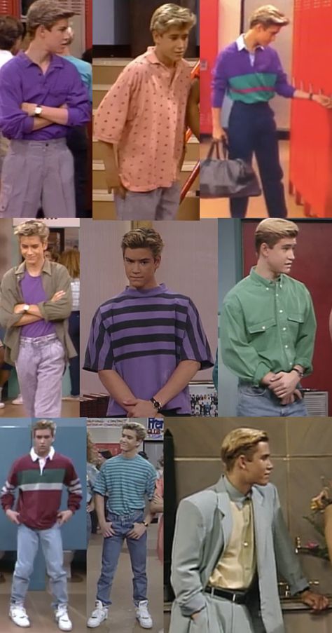 Classic Zack. | The Ultimate Guide To "Saved By The Bell" Fashion Saved By The Bell Fashion, 1990s Fashion Trends, 80s Fashion Men, Look 80s, 1980s Fashion Trends, 80s Fashion Trends, 2000s Fashion Trends, 90s Fashion Men, 80’s Fashion