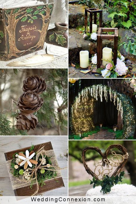 Fantasy Forest Theme Party, Wedding Theme Ideas Fairytale, Fantasy Woodland Wedding, Wedding Forest Theme Enchanted Garden, Woodland Theme Wedding Decorations, Spring Enchanted Forest Wedding, Woodland Themed Wedding Decorations, Woodlands Wedding Theme, Enchanted Forest Wedding Ideas