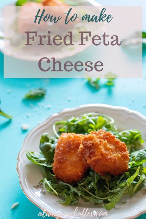 A quick & easy flavor packed appetizer that always brings down a round of applause! Learn how to fry Feta cheese and impress everyone at your next dinner party. Serve on a bed of greens topped off with a Honey Truffle Vinaigrette and you I promise it won't be the last time... #friedcheese #fetacheese Fried Feta Cheese, Truffle Vinaigrette, Easy Tapas, Meze Recipes, Fried Feta, Easy Vinaigrette, Truffle Honey, Savory Snack Recipes, Honey Vinaigrette