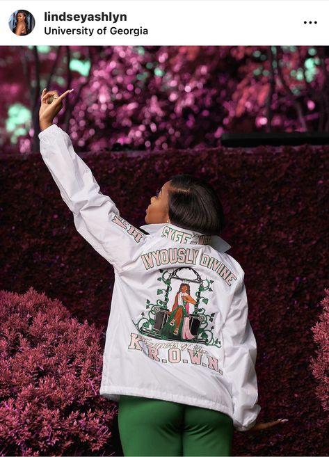 Aka Apparel, Greek Paraphernalia, Boho Plus Size, Aka Sorority, Alpha Kappa Alpha Sorority, Alpha Kappa Alpha, University Of Georgia, Line Jackets, Sorority