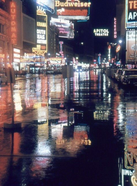 Time square,  new York,  1959 Time Square New York, 1950s Aesthetic, New York City Aesthetic, Nyc Times Square, A Night At The Opera, New York Night, New York Aesthetic, Vintage New York, New York Public Library