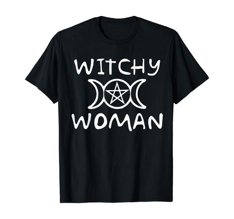 OCCULT WICCA & PAGAN WITCHCRAFT WICCAN WITCHY WOMAN T-Shirt : Amazon.co.uk: Fashion Seax Wicca, Wicca Pentacle, Triple Moon Goddess, My Church, Witch Design, Stay Wild Moon Child, Wild Moon, Triple Moon, Witchy Woman