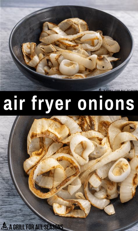 Air Fryer Onions, Sautéed Onions, Air Fryer Recipes Dessert, Air Fryer Recipes Snacks, New Air Fryer Recipes, Air Fryer Foods, Air Fryer Cooking Times, Air Fryer Cooking, Joy Filled Eats