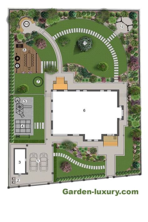 Home Landscaping Plan, Modern Landscape Design Plans, Landscape Plan Architecture, House Landscape Plan, Landscape Architecture Plan, Landscape Design Drawings, House Outer Design, Front Yard Garden Design, Garden Design Layout