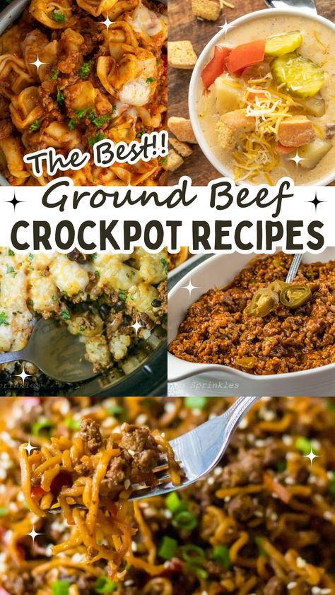 Ground Beef Crockpot Recipes are a real favorite in our house, with its low and slow cooking method, the crockpot is perfect for transforming ground beef into tender, flavorful dishes. Whether you're feeding a hungry family or hosting a casual gathering, these ground beef crock pot recipes are sure to satisfy your taste buds and simplify your cooking process. Healthy Crockpot Ground Beef Recipes, Crock Pot Cooking Ground Beef, Fall Crockpot Recipes Ground Beef, Crock Pot Recipes With Ground Beef, Crockpot Recipe Using Ground Beef, Ground Beef Crockpot Recipes Slow Cooker, Ground Beef In Crock Pot, Ground Meat Crockpot Recipes, Crock Pot Ground Beef Recipes