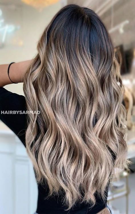 balayage beige blonde, balayage hair, blonde balayage highlight #balayagehair #blondebalayage Balayage Beige, Beige Blond, Beige Hair, Ombre Hair Blonde, Brunette Hair With Highlights, Creamy Blonde, Balayage Hair Dark, Brown Hair With Blonde Highlights, Brunette Balayage Hair