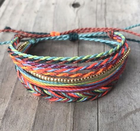 String Bracelet Ideas, Wax String Bracelets, Bracelets String, Handmade String Bracelets, Wax Cord Bracelet, Beachy Jewelry, String Bracelets, Preppy Jewelry, Friendship Bracelets Tutorial