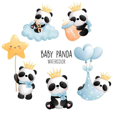 Panda Background, Panda Baby Showers, Panda Theme, Panda Card, Panda Animal, Panda Illustration, Baby Boy Themes, Boy Baby Shower Ideas, Baby Cards Handmade