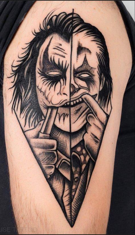 Falling Into The Abyss, Half Tattoo, Tato Joker, Lip Print Tattoos, Joker Tattoos, Joker Joaquin, Tatoo 3d, Joker Tattoo Design, Small Girly Tattoos