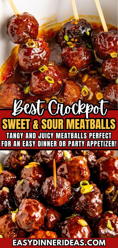 Crockpot Sweet And Sour Meatballs, Meatballs With Grape Jelly, Party Meatballs, Crockpot Meatballs, Cranberry Meatballs, Meatball Recipes Crockpot, Savory Meatballs, Cocktail Meatballs, Crockpot Appetizers