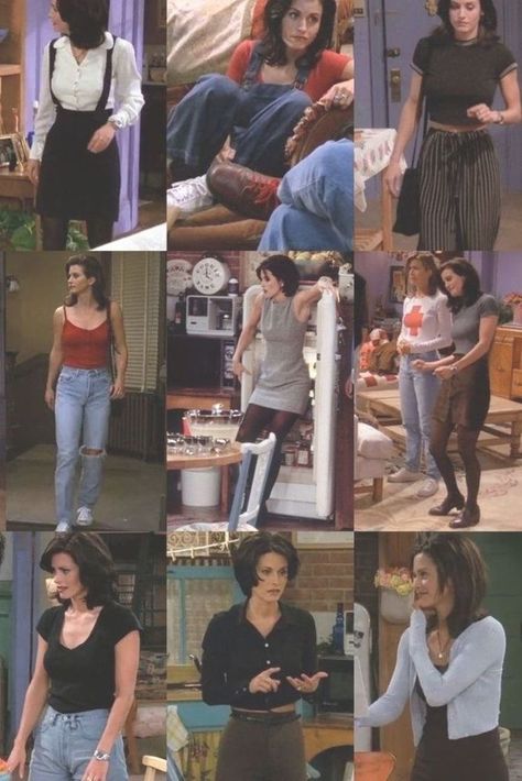 Monica Geller Outfits, Monica Friends, Style Année 80, Rachel Green Outfits, Stile Blair Waldorf, 90’s Outfits, 90s Inspired Outfits, Monica Geller, Tv Show Outfits