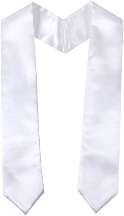 Amazon.com: Newrara Graduation Stole (white): Clothing, Shoes & Jewelry White Stole, Graduation Stole, Graduation Ceremony, Top Styles, Fashion Branding, Shoe Jewelry, White, Clothes