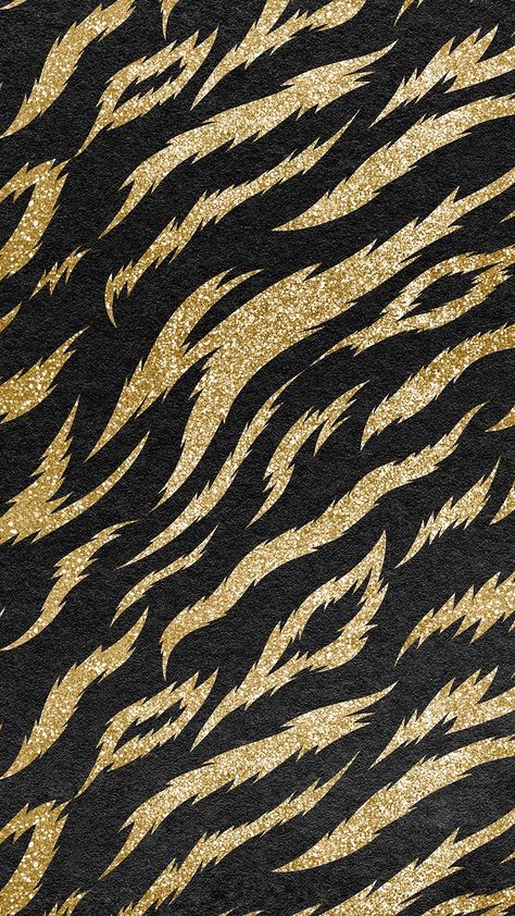 Black & gold tiger mobile wallpaper, animal skin texture background | free image by rawpixel.com / Froy Tiger Wallpaper Iphone Aesthetic, Black And Gold Jersey Design, Black And Gold Graphic Design, Tiger Pattern Design, Gold Tiger Wallpaper, Tiger Skin Wallpaper, Iphone Wallpaper Tiger, Black Gold Texture, Graphic Design Background Texture