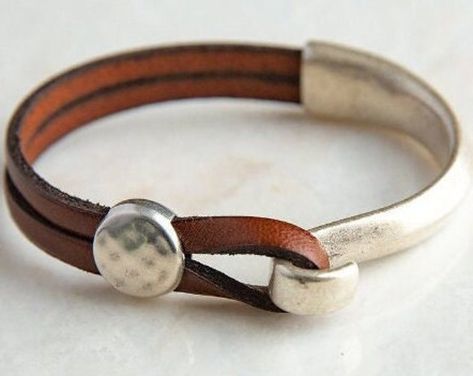 Wrap Bracelet, Flower Bracelet, Camel Bracelet, Womens Bracelets, Silver Bracelet, Leather Bracelet, Beaded Bracelets, Charm Bracelets - Etsy Leather And Metal Bracelet, Leather Bracelet Clasps, Simple Leather Bracelet, Leather Cord Jewelry, Multistrand Bracelet, Silver Wrap Bracelet, Fork Bracelet, Bracelets Etsy, Bracelets Charm