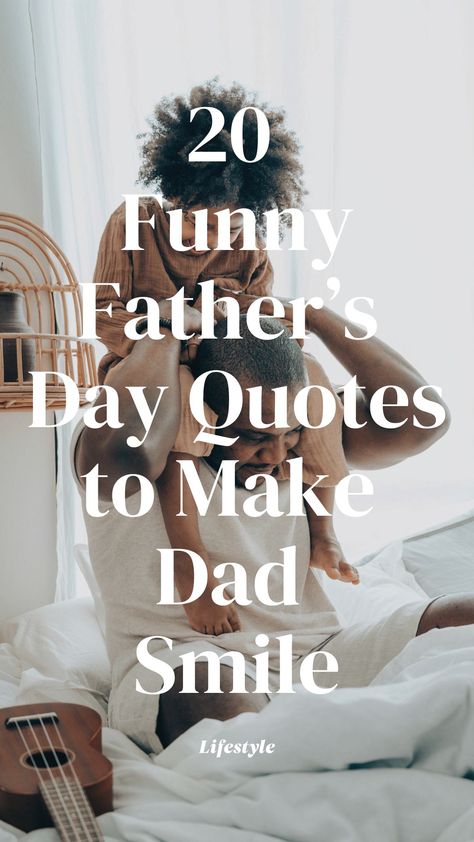 Discover 20 funny Father’s Day quotes guaranteed to bring a smile to dad’s face. From dad jokes to witty quips, celebrate with laughter and love! For Fathers Day Quotes, Father Funny Quotes, Fathers Day Notes From Daughter Funny, Dad Jokes Fathers Day, Funny Father In Law Quotes, Fathers Day Words Quotes, Quote For Father's Day, Father’s Day Cute Quotes, Father’s Day Letterboard Quotes