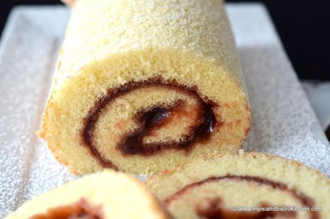 Jelly Roll - My Island Bistro Kitchen Gluten Free Jelly Roll Cake, Jelly Roll Cake Recipe, Jelly Rolls Recipe, Gluten Free Sponge Cake, Confectioners Sugar Icing, Roll Cake Recipe, Sponge Cake Roll, Jelly Roll Cake, Cake Jelly