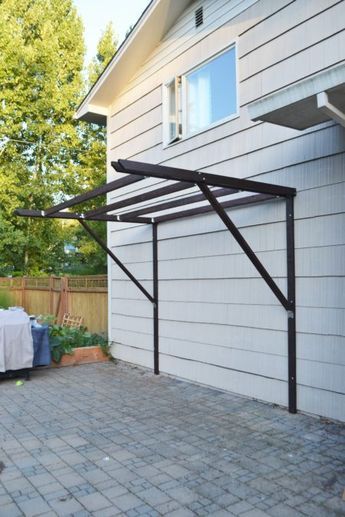 Simple Garden Furniture Ideas, Small Patio Ideas On A Budget, Pergola Cost, Cheap Pergola, Building A Pergola, Pergola Attached To House, Pergola Design, Budget Patio, Patio Shade