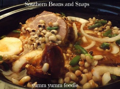 Field Peas And Snaps Recipes, Southern Beans, Field Peas, Beans And Cornbread, Holiday Leftovers, Ham Bone, The Onion, Southern Recipes, Black Eyed Peas