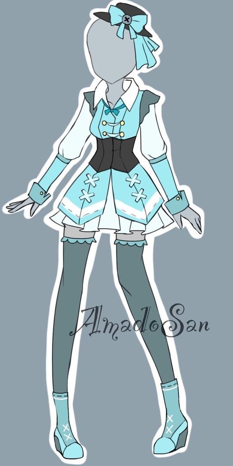 Magic Girl Outfit, Devaint Art, Outfit Ideas Drawing, Fabric Tutorial, Girl Outfit Ideas, Magical Girl Outfit, Vestidos Anime, Manga Clothes, Clothing Sketches