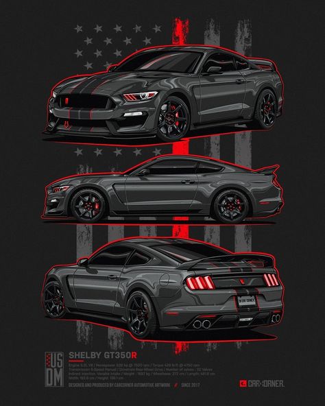 Shelby GT350R 🇺🇸 This piece took a bit longer then I expected, but here are the results😉 Order illustration of your car! Write me in… | Instagram Fort Mustang, Mustang Design, Order Illustration, Mustang Gt 350, Mustang Art, Sports Cars Mustang, 2015 Mustang Gt, Shelby Gt350r, Shelby Car