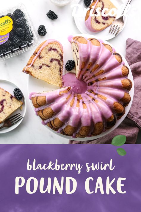 Blackberry Glaze Recipe, Blackberry Puree Recipes, Blackberry Pound Cake Recipe, Blackberry Bundt Cake, Blackberry Pound Cake, Bundt Pound Cake, Blackberry Glaze, Blackberry Dessert Recipes, Blackberry Puree