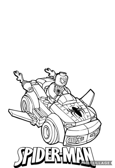 Lego Coloring Sheet, Spiderman Coloring Pages, Spiderman Car, Lego Spiderman, Lego Coloring, Avengers Coloring Pages, Lego Coloring Pages, Superhero Coloring Pages, Avengers Coloring