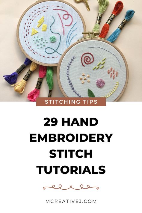 Stitch Your Way Through National Embroidery Month With 29 Hand Embroidery Tutorials Single Stitch Embroidery, Straight Stitch Embroidery Tutorial, Weave Stitch Embroidery, Contemporary Embroidery Patterns, Paper Stitching Patterns, Small Easy Embroidery Ideas, Basic Stitches Embroidery, Easy Hand Embroidery Ideas, Beginner Hand Embroidery Patterns Free