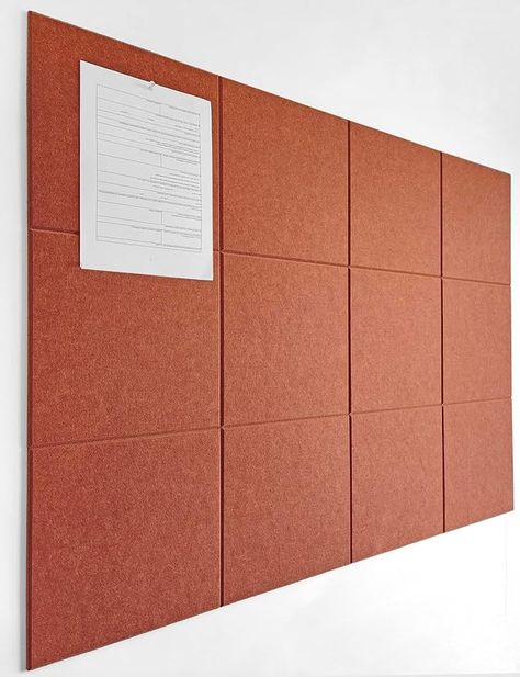 Amazon.com : DECORITA Large Cork Board Alternative - 47"x35" 12 Pack Felt Wall Tiles with Safe Removable Adhesive Tabs, Cork Wall Tiles Cork Board for Home Office Pin Board Tack Board 48 x 36 - Dark Orange : Office Products Office Pin Board, Cork Board Makeover, Felt Wall Tiles, Large Cork Board, Orange Office, Cork Wall Tiles, Tack Board, Felt Wall, Pin Boards