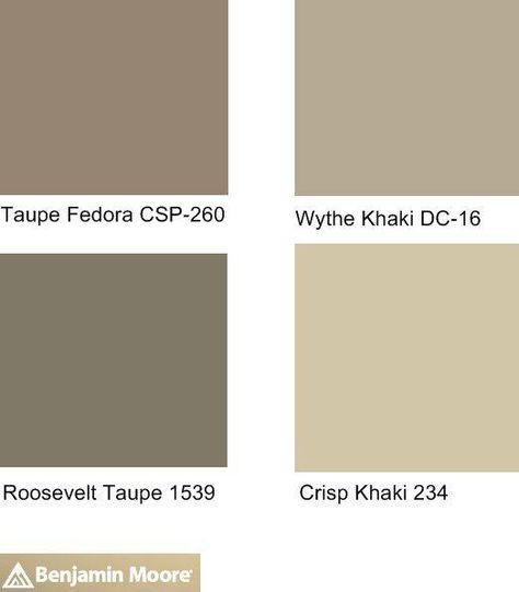 Khaki Paint, Kitchen Color Trends, Interior Paint Colors Schemes, Trending Paint Colors, Paint Color Inspiration, Decor Ikea, Paint Color Schemes, Neutral Paint Colors, Paint Colors Benjamin Moore