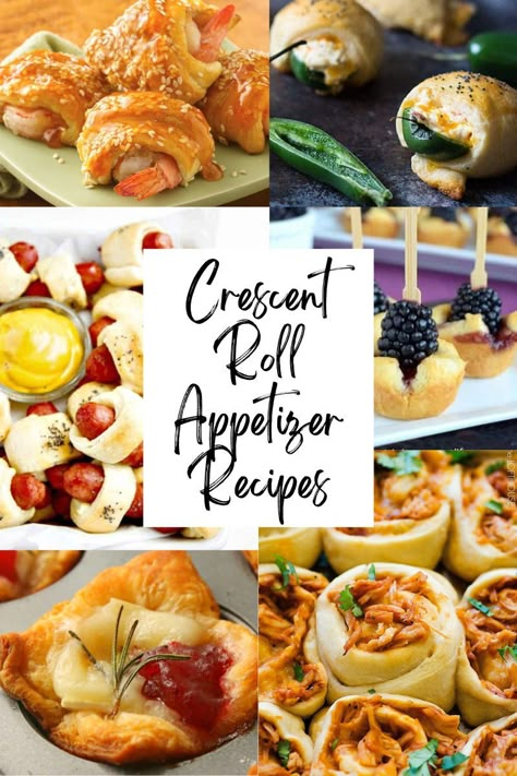 Croissant Appetizers, Creasant Roll Recipes, Crescent Roll Snacks, Crescent Dough Sheet Recipes, Crescent Roll Recipes Appetizers, Roll Appetizers, Crescent Dough Recipes, Pillsbury Crescent Recipes, Pilsbury Recipes