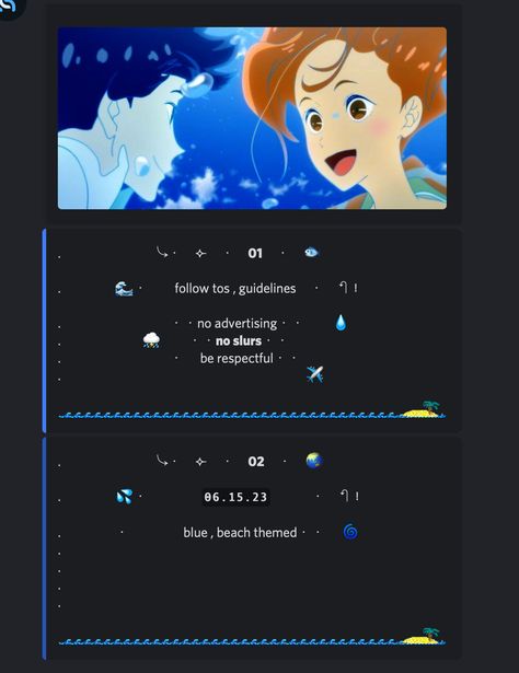 Friends Banner Discord, Discord Webhook Layout, Discord Webhook Ideas, Blue Dividers Discord, Discord Server Aesthetic, Discord Webhook, Discord Layout Ideas, Server Name Ideas Discord, Diamante Azul Steven Universe